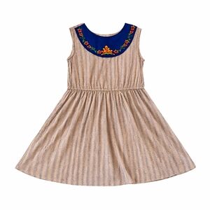 Mata Traders Embroidered Cotton Dress Fair Trade Boho Sleeveless Size S